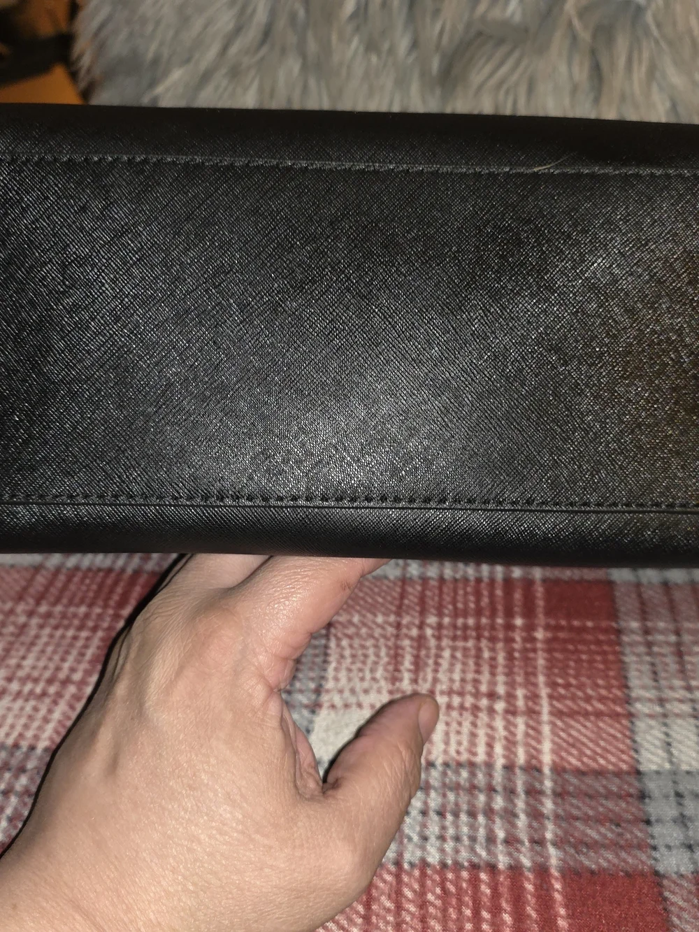 Michael Kors Black Saffiano Leather Tote with Gold Hardware